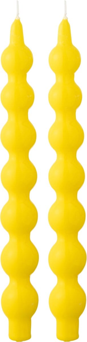 J-Line kaars Kalebas - fluo geel - 5U - doos van 2