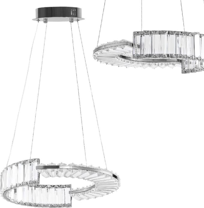 Toolight App1527-Cp40 Hanglamp Chroom 40X40X90Cm