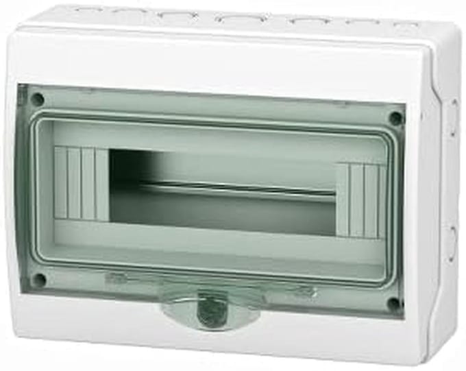 Mini Kaedra Stoppenkast - Modulaire Behuizing - Elektrische Installatie - IP65 Waterdicht - 12 Modules - Transparant