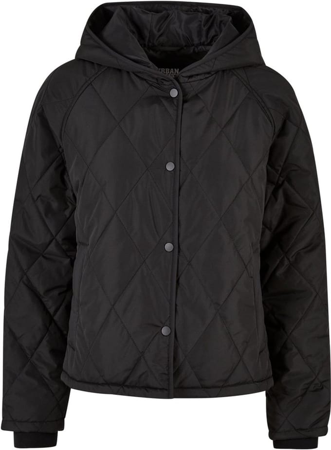 Urban Classics - Oversized Diamond Quilted Hooded Jacket - 5XL - Zwart