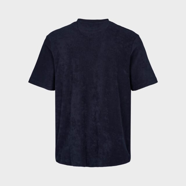 Kronstadt Ks3816 ledger organic terrycloth pocket tshirt navy