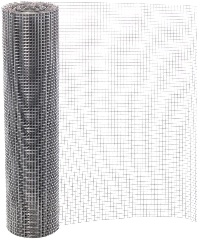 Volieregaas 12 x 12mm 0,7mm 50cm x 25m gegalvaniseerd.