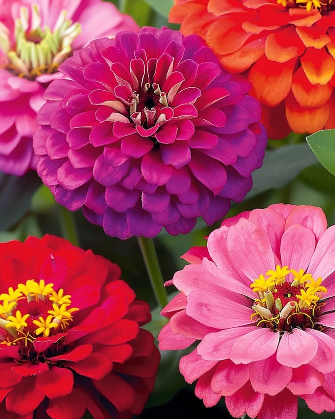 2 sets - Zinnia Dahlia Bloemig Zaden Zinnia Elegans Eenjarig