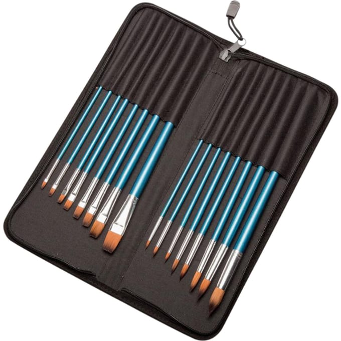 Kwasten conda set synthetisch 16 stuks in etui | Set a 16 stuk