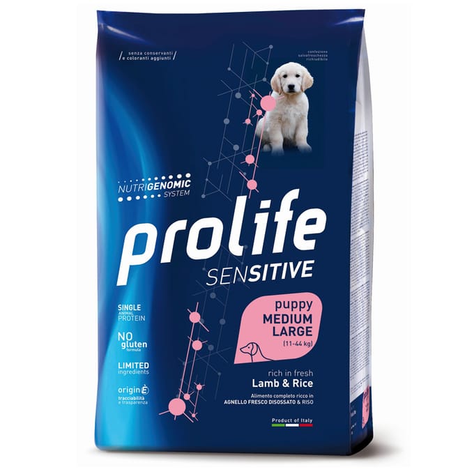 10kg Lam & Rijst Puppy Sensitive Medium/Large Prolife Puppyvoer