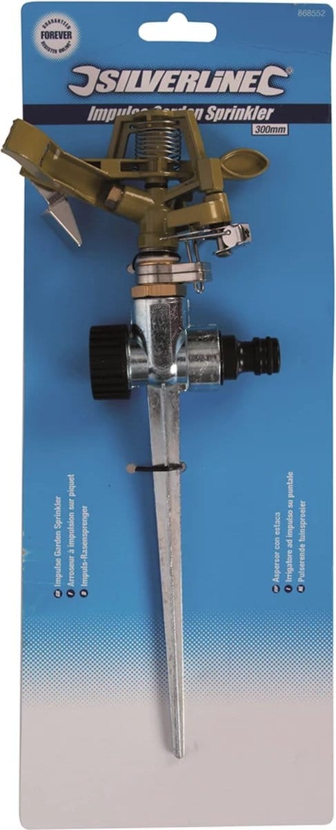 Silverline Pulserende sectorsproeier - 360° dekking - Verstelbare cirkel - 300 mm