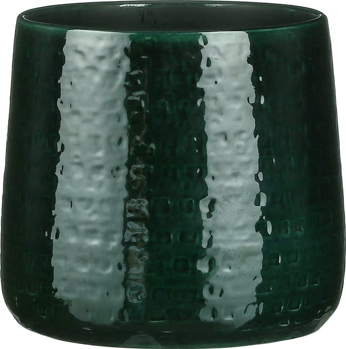 Mica Decorations - Plantenpot/bloempot - Keramiek green - D24/H21 cm