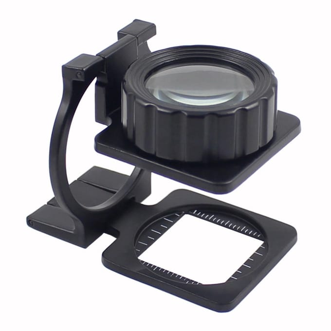 Dailygoods - Vergrootglas 20X met Spiegel en Draagbaar Ontwerp