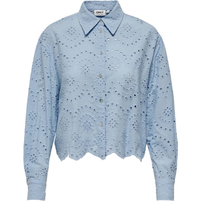 ONLY ONLVALAIS L/S SHIRT WVN NOOS Dames Blouse - Cashmere Blue
