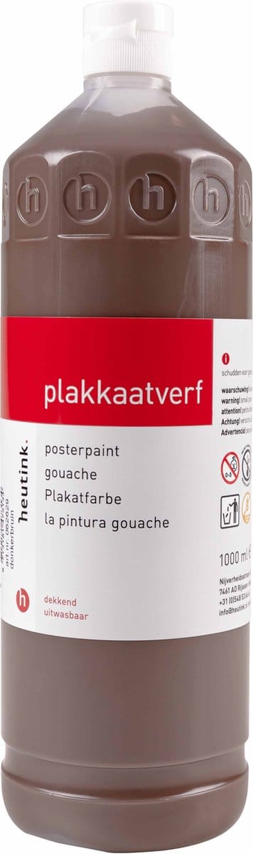 Plakkaatverf Heutink donkerbruin - flacon à 1000ml