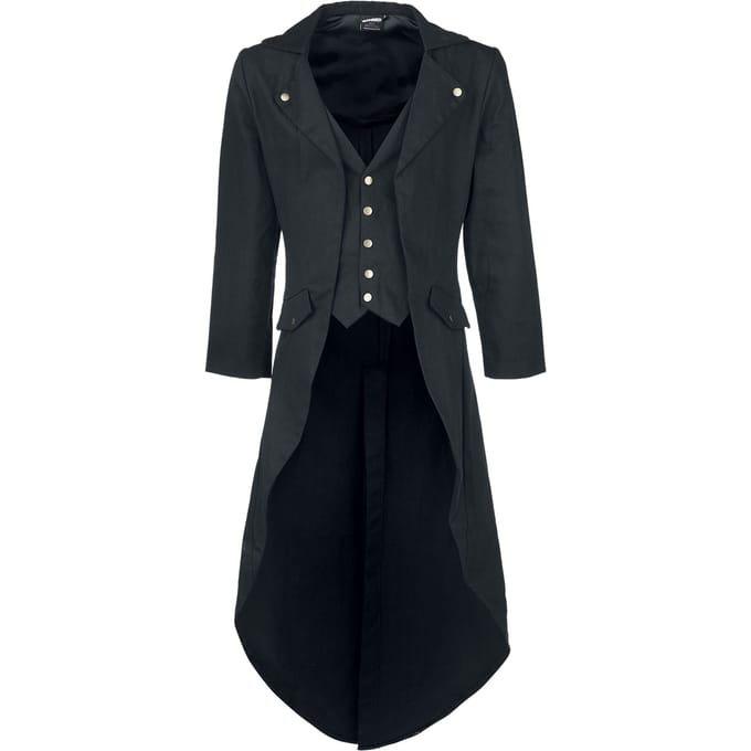 Banned - Gothic Legerjas - Dovetail Coat - S tot 5XL - voor Mannen - zwart