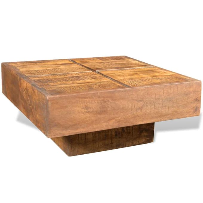 vidaXL - Salontafel - vierkant - massief - mangohout - bruin