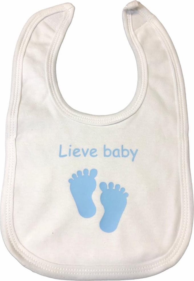 Soft Touch Slabber Lieve Baby Jongens 33 Cm Katoen Wit/blauw