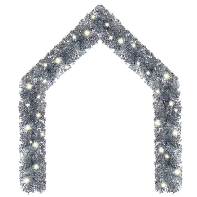 vidaXL - Kerstslinger - met - LED-lampjes - 20 - m - zilverkleurig