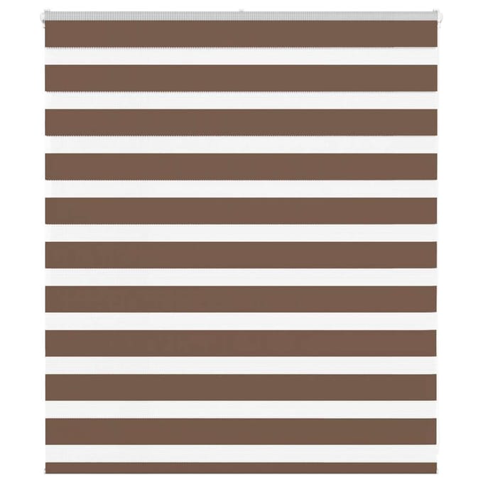 vidaXL - Zebra - rolgordijn - 130x100 - cm - stofbreedte - 125,9cm - polyester - bruin