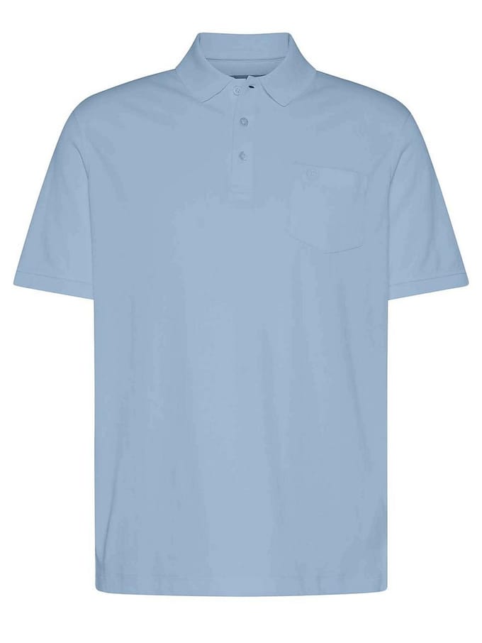 regular fit poloshirt met borstzak en labelstitching