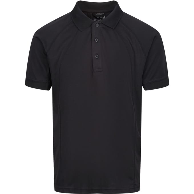 Regatta Professioneel Heren Coolweave Poloshirt met korte mouwen (Zwart)