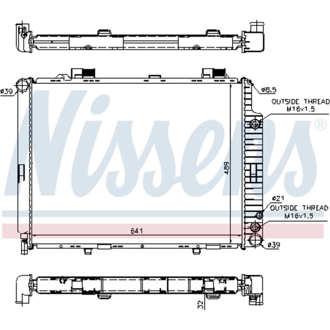 Radiator, motorkoeling NISSENS 62691A