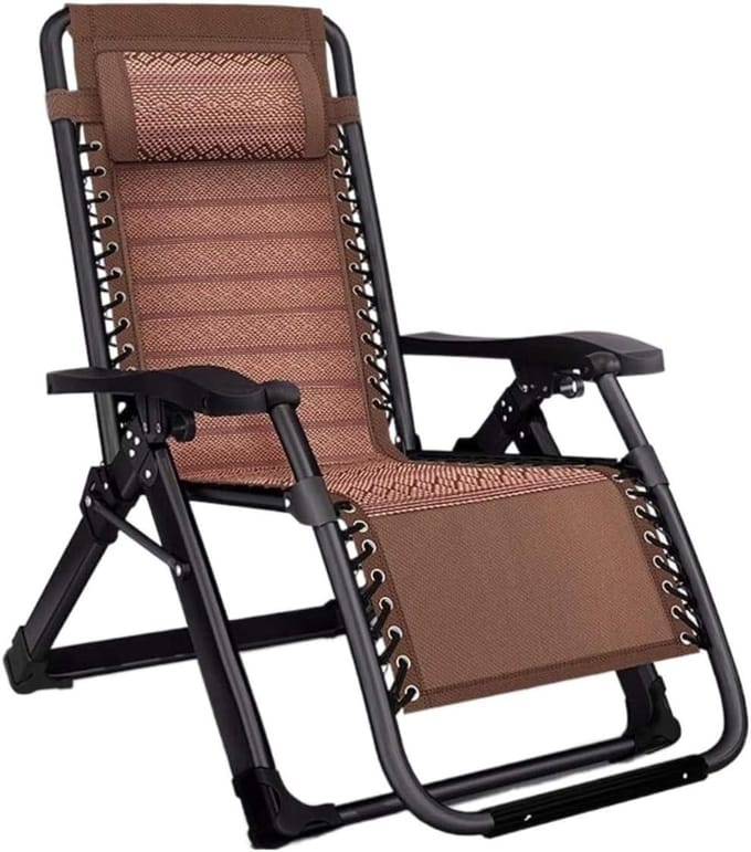 Opklapbare Ligstoel - Tuinstoel Relaxstoel - Ontspannen Buiten - Zware Constructie - 180 cm Lengte - Antraciet