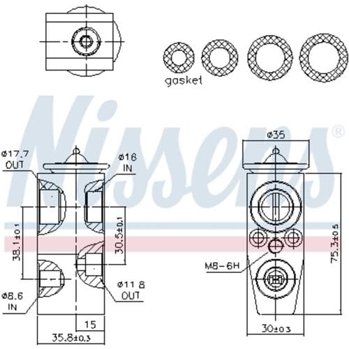 Expansieventiel, airconditioning NISSENS 999493