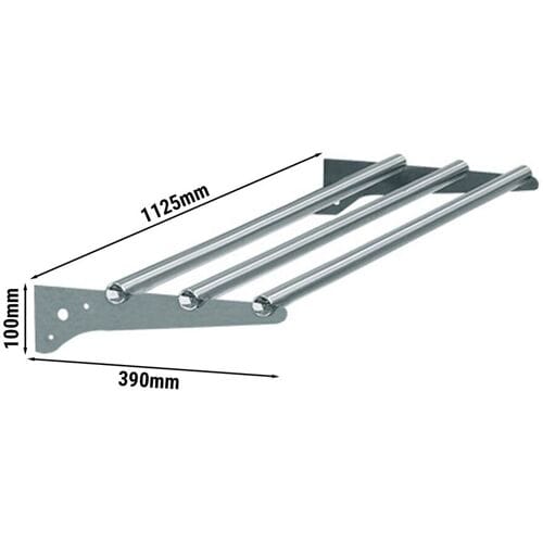 GGM Gastro Tablettrutsche KOPENHAGEN - 1120mm Zilver