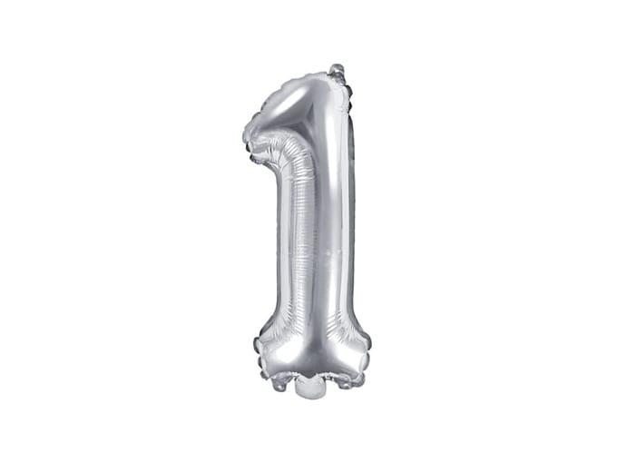 Cijfer 1 (35 cm) - Zilver