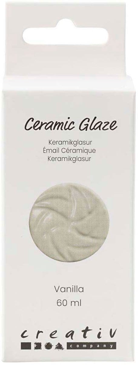 Creativ Company keramiek glazuur Vanilla 60ml - glanzend dekkend.