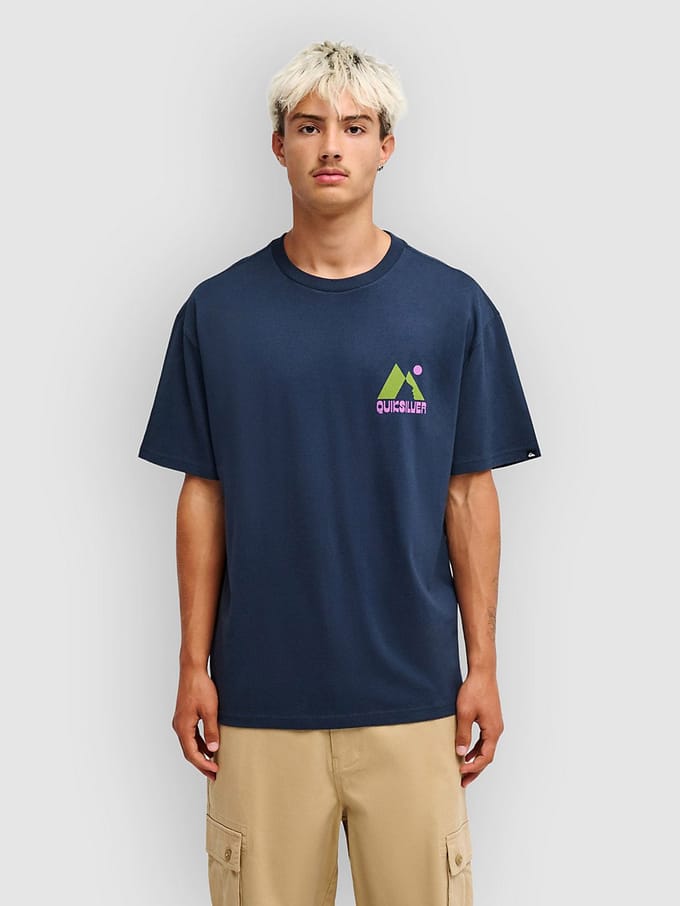 Quiksilver Peak T-shirt Met Korte Mouwen Blauw XL Man