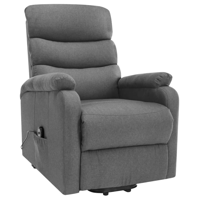 vidaXL - Sta-op-massagestoel - stof - lichtgrijs
