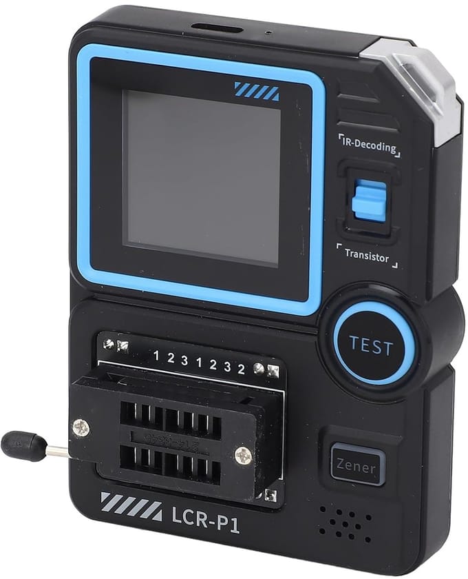 Transistor Tester - Component Analyzer - Elektronica Debuggen - 1.44 Inch Display - 71 x 87 x 28mm - Zwart