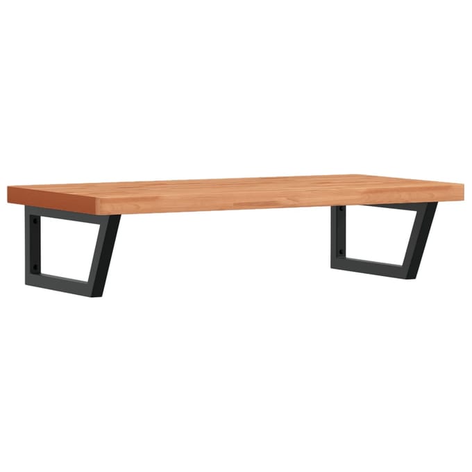vidaXL - Badkamer - wandschap - staal - en - massief - beukenhout