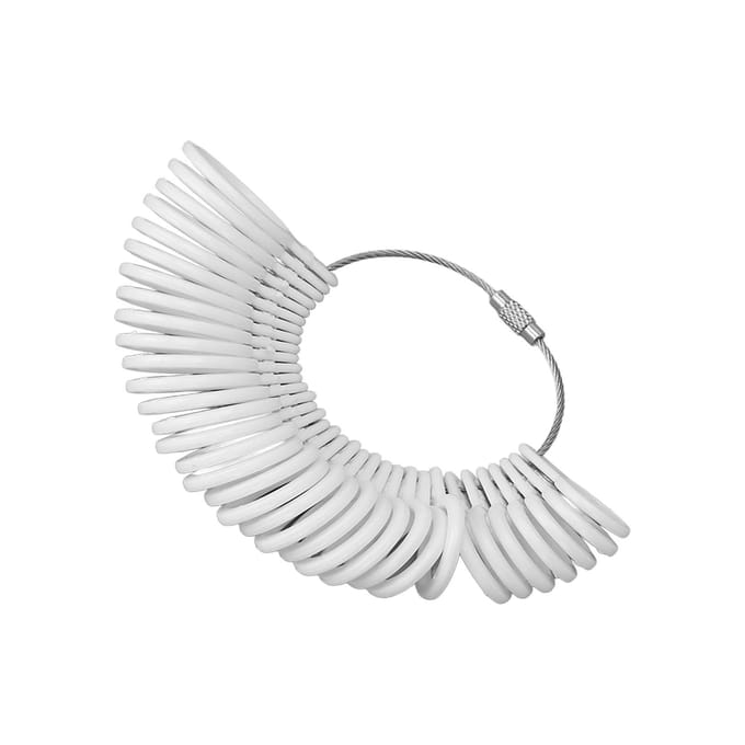 Baguier Professionnel Portable Jauge de Taille de Doigt Outil de Mesure de Taille de Bijou pour Alliance blanc