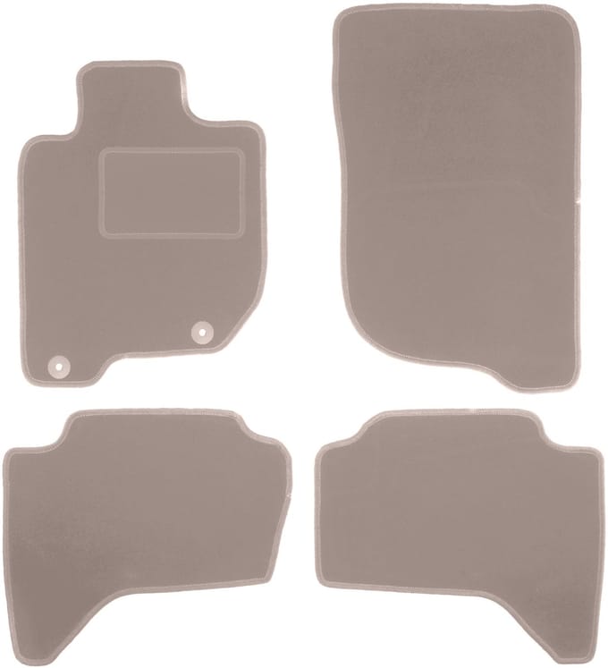 Beige velours matten voor: Mitsubishi L200 IV pick-up (2006-2015)