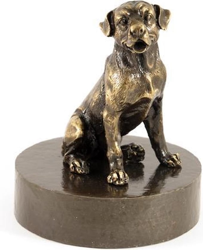 Honden urn verbronsd Rottweiler