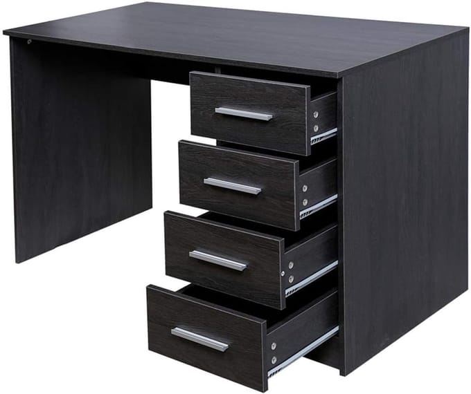 Bureau met 4 laden en modern design voor thuis of kantoor