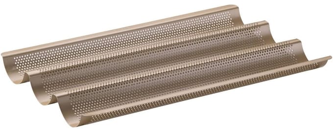 Baguettevorm 3 holtes 38 x 27 cm Zenker Mojave Gold