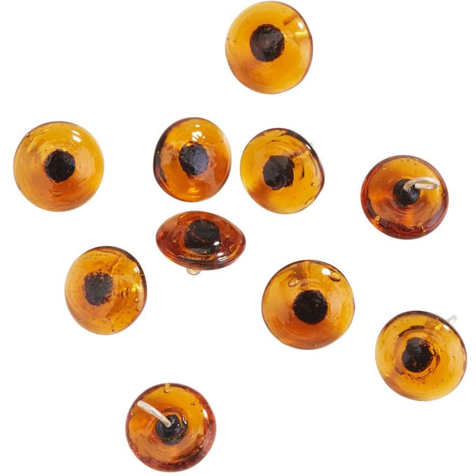 Bear ogen met oogje, bruin,Ø 12 mm, 10 stuks