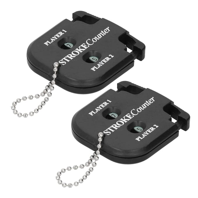 2pcs Compteur de Score de Golf Portable Mini Compteur de Score de Coups de Golf avec Porte-Clés black