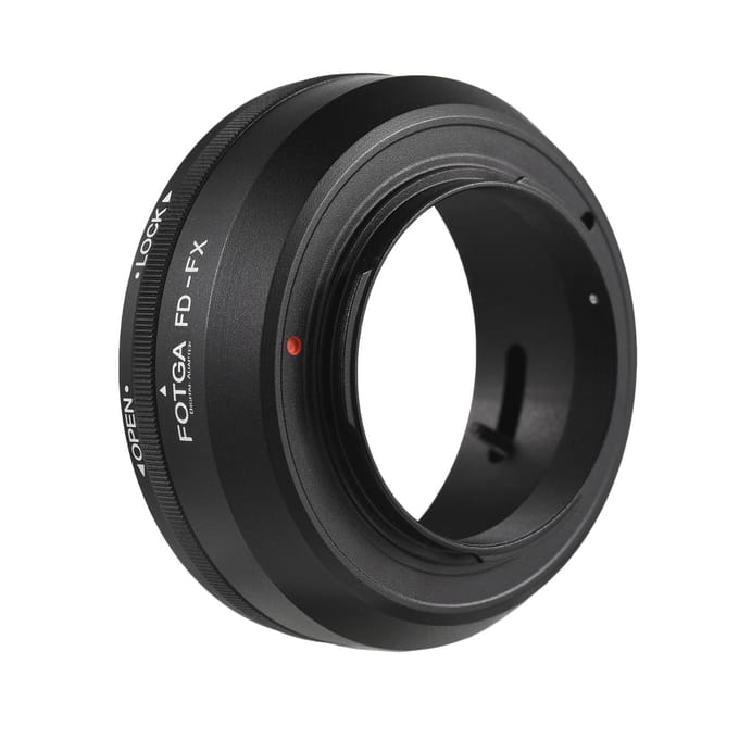 FOTGA Handmatige Lens Mount Adapter Ring Aluminiumlegering voor Canon FD Mount Lens naar Fuji zwart