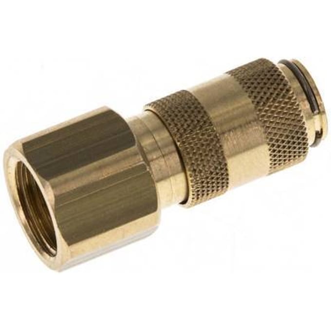 Messing DN 2.7 (Micro) Luchtkoppeling Snelkoppeling G 1/8 inch Binnendraad Double Shut-Off - CLS2-F-B-SV-P-018