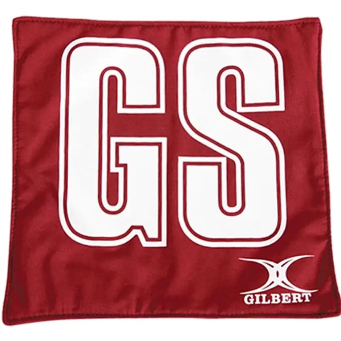 Gilbert Netball Patch Pro Bibs - One Size - Maroon / Wit