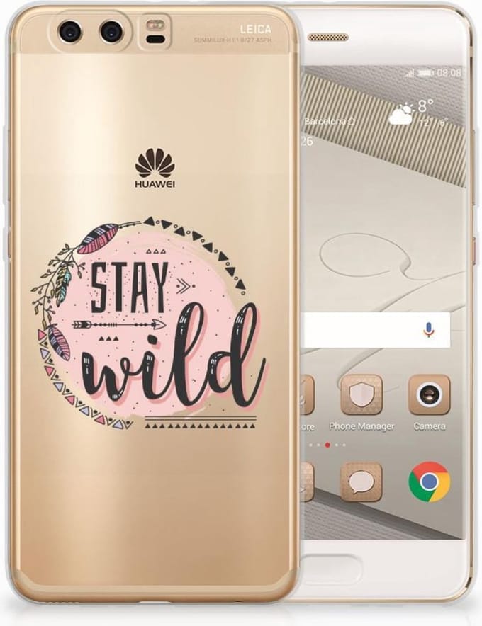 Huawei P10 Plus Telefoonhoesje met Naam Boho Stay Wild