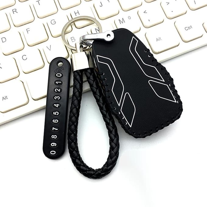 Cuir Pour Voge Sr4Max Sr4 Max 350 Ds900X Housse de Boîtier Porte-Clés Moto Bague Porte-Clés Accessoires black