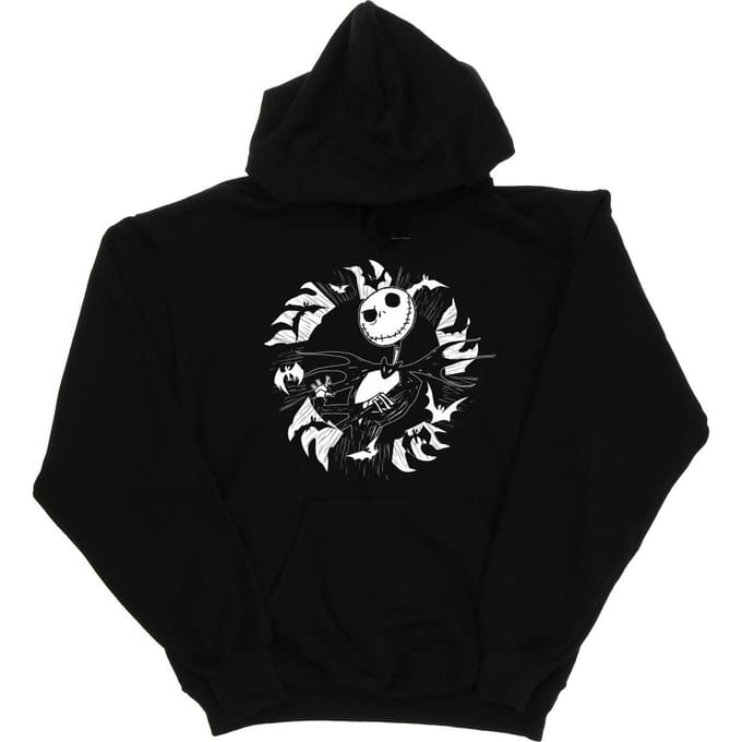 Disney Jongens Nightmare Before Christmas Jack Bat Circle Hoodie (Zwart)