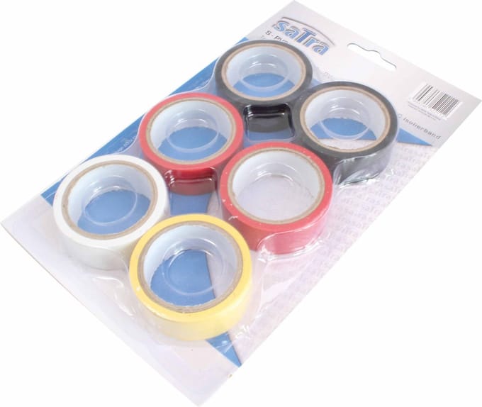 SATRA PVC Isolatietape 19mm x 5m | 6-delig