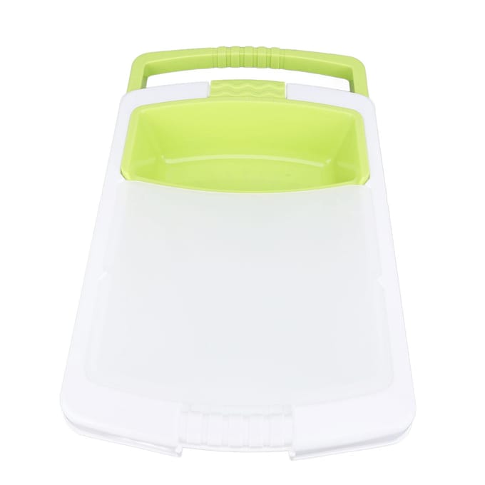 Over de Spoelbak Snijplank Multifunctionele Plastic Snijplank Afdruipmand met Container voor white