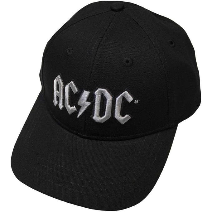 AC/DC Baseballcap met logo voor volwassenen (Zwart/Zilver)