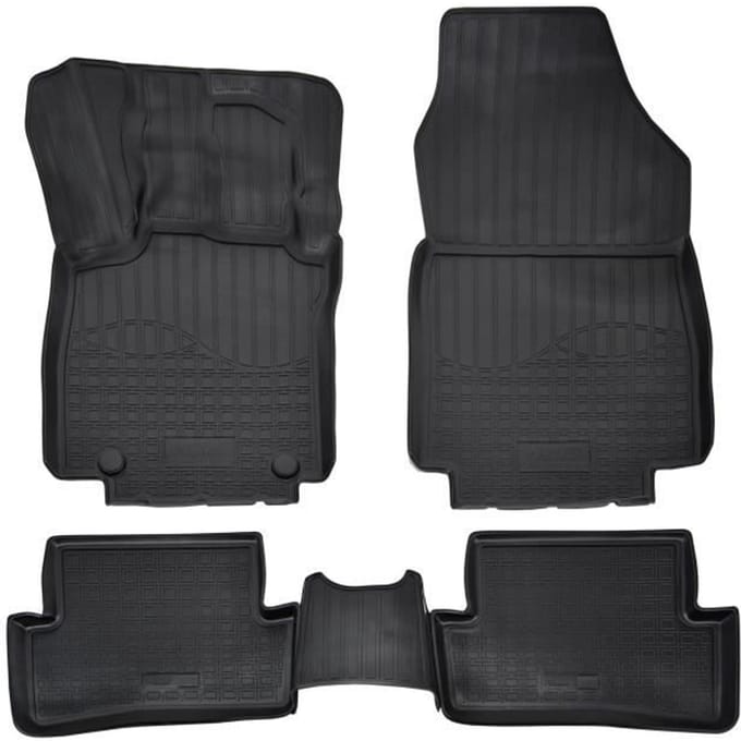 Doublures NORM | Tapis De Sol En Caoutchouc TPE Toutes Saisons Pour Renault Clio 4 2012-2019 noir