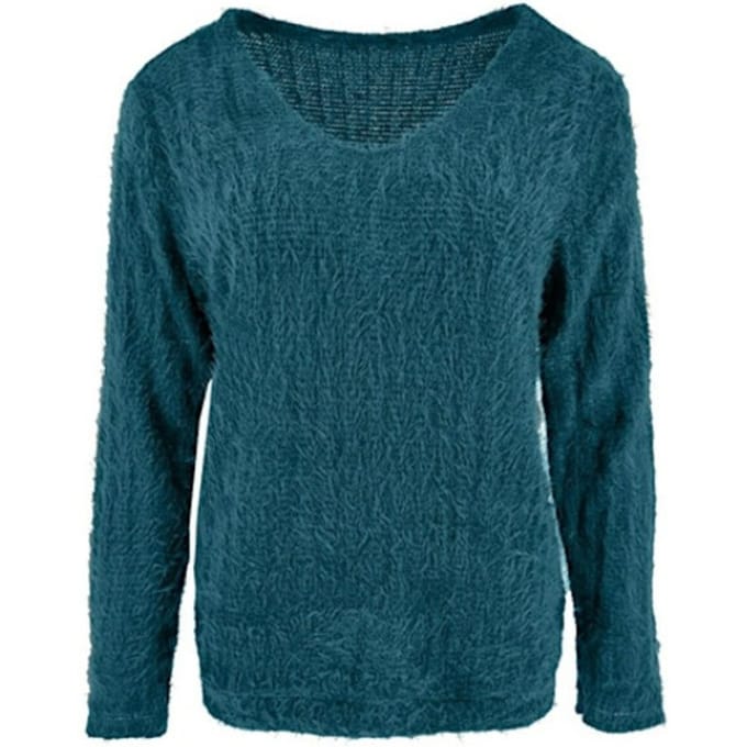 FOS Amsterdam Fos trui bella chenille petrol