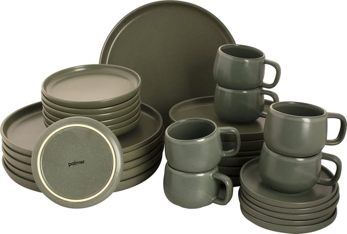 Palmer - Serviesset - Sandy Loam - 6 persoons - Groen - Stoneware - Bordenset - 30-delig
